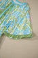 Sky Blue Floral Print High Waist Ruffle Short Sleeve Mini Dress
