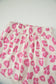 Rose Unique Leopard Print Contrast Trim Top Loose 2pcs Short Set