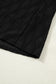 Black Solid Color Textured Notched Neck Puff Sleeve Blouse