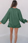 Jet Stream Corded Lantern Sleeve Top High Waist Ruffled Mini Skort Set