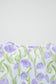 Purple Tulip Floral Print Contrast Trim Midi Dress