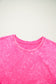 Rose Red Mineral Wash Cotton Short Set