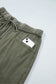 Jungle Green Mineral Wash Seam Detail Flare Leg Drawstring Pants