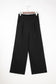 Fiery Red Pleated Detail Pull On High Elastic Waist Loose Straight Pants