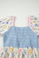 Multicolour Floral Print Striped Color Block Patchwork Square Neck Shirred Long Dress
