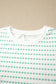 Green Striped Short Puff Sleeve Top