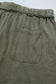 Jungle Green Mineral Wash Seam Detail Flare Leg Drawstring Pants