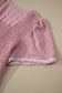 Pink Plus Size Swiss Dot Short Sleeve Smocked High Waist Flowy Midi Dress