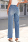 Ashleigh Blue Daily Fashion Straight Leg Mid-rise Shift Jeans