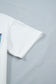Sail Blue Color Block Chest Pocket Patched Casual Short Sleeve Top