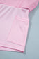 Pink Solid Color Sleeveless Zipper Tank and Skort Set
