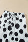 Khaki Polka Dot Long Sleeve Top Drawstring Relaxed Pants Set